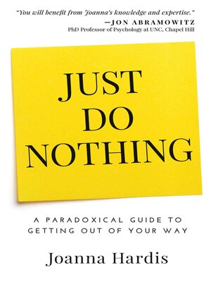 cover image of Just Do Nothing